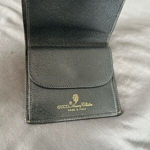 Authentic Vintage Gucci Leather Wallet – Patina – Made in Italy - BLACK